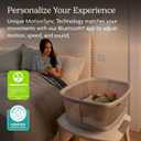 UPPAbaby Soma Smart Bassinet 5 motions + 5 speeds + 4 Sounds with MotionSync Technology Height Adjustable Included Mattress, Sheet + Storage Basket Charlie (Sand Mlange)