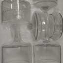 MyGift 3-Piece Clear Glass Apothecary Candy Jar Set with Lids  Decorative Party Display Containers for Wedding Centerpieces, Dessert Tables, Kitchen Counter Storage, and Bathroom Dcor