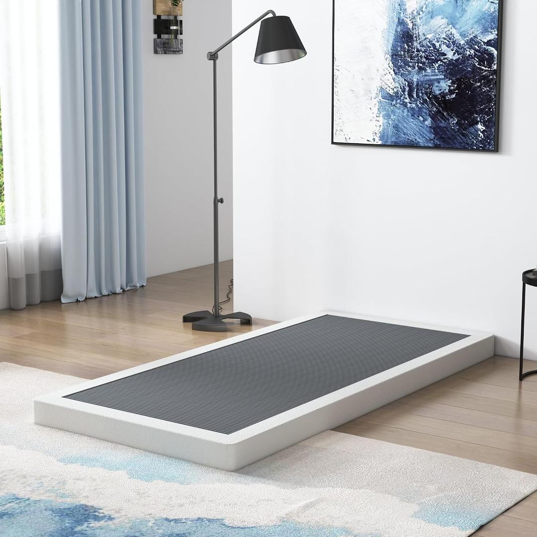 Vehowy Low Profile Box Spring TwinXL Size, 3 Inch Box Spring for TwinXL Bed, Heavy Duty Mattress Foundation, Metal Bed Base,Non-Slip,Easy Assembly