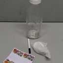 Syntic Square Liter Glass Milk Bottles with Airtight Lid - 100% Leak-Proof Heavy Duty Screw Cap, 32 Oz Glass Juice Bottles w Scale Mark, Reusable Jugs Pitcher for Homemade Juice(Extra 1 Lid and Pen)