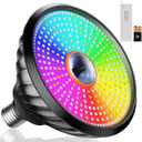 Led Pool Lights for Inground Pool, 120V 70W RGB LED Color Changing Lights Medium E26/E27 Base Underwater Pools Light Bulb with Remote Control Replacement for Pentair and Hayward Lamp Black