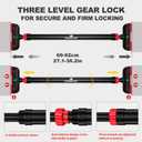 RHINOSPORT Door Pull Up Bar Doorway No-Screw from 69-92 cm (27.1in-36.2in) Workout Equipment for Home Gym Upper Body Workout Non-slip 2x EXTRA Foam Padding for Ultimate Door Frame Protection