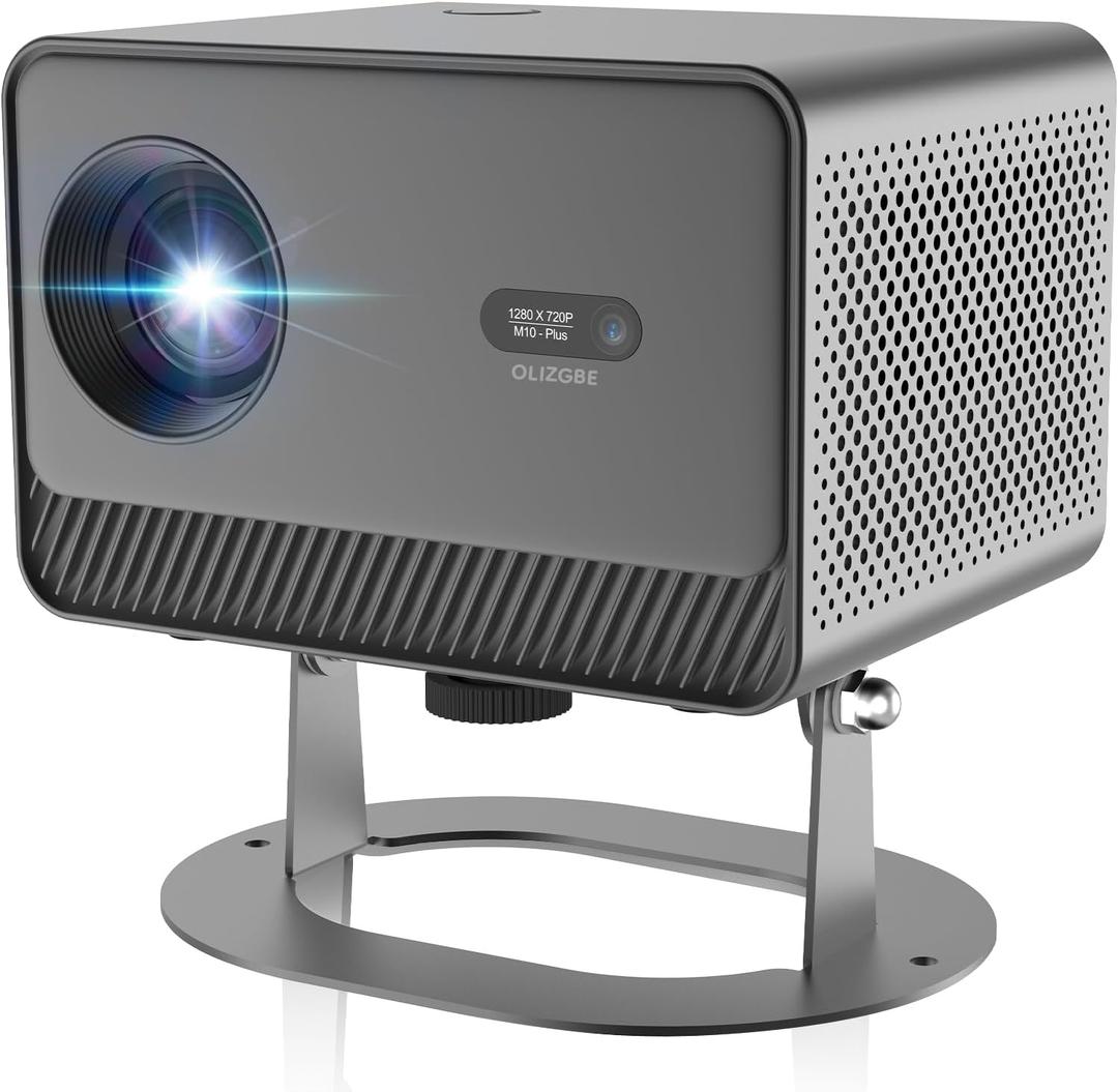 Mini Projector with WiFi and Bluetooth, Smart Portable Projector 4K Support, 300 ANSI Lumens, Android 13, Auto Keystone Correction & Electric Focus, 200" Screen Compatible with iPhone/Laptop/TV Stick (Gunmetal)