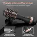 Automatic Dual Voltage Hair Dryer Brush with European Plug,Travel Hair Blow Dryer Brush with Travel Bag,Mini Hair Brush Blow Dryer for Women,Small Hot Air Brush for Kids
