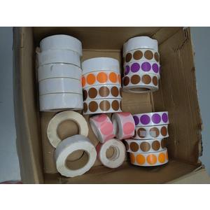 Round Dot Stickers 5 Assorted Colors Pink, Orange, Brown, Purple, White