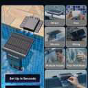 Solar Pool Lights for Inground & Above Ground Pool, 10-Color 4-Mode LED Pool Lights, Underwater Swimming Pool Lights with Timer, Submersible Pool Lights with Remote, Waterproof Design (Black, 1 Pack)