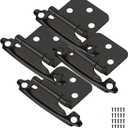 Self Closing Cabinet Hinges for Face Frame,Cabinet Hinges, Metal Hardware for Kitchen Cabinets and Doors (Black, 16Pack)