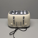 Mueller Retro Toaster 4 Slice with Extra Wide Slots Bagel, Defrost, and Cancel Function, 6 Browning Levels, Dual Independent Controls, Removable Crumb Tray and High Lift Levers, Beige