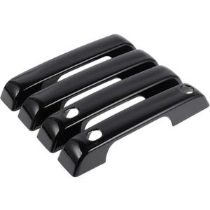 4pcs Exterior Door Handle Cover Car Door Handle Protector for Ford F-150 2021-2024 Car Door Handle Protector with Keypad ABS Black