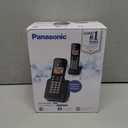 Panasonic Cordless Phone 2 Handsets System Expandable with Amber Backlit Display – KXTGC352B (Black)