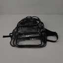 TINYAT Clear Backpack Heavy Duty Transparent backpack Large Capacity See Through Bags Stadium Approved for Concerts, Sports (Black/T101cb)