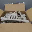 5.75ft Life Size Giant Halloween Skeleton, 69" Posable Full Body Skeleton with Movable Joints, Halloween Skeleton Decorations for Yard Porch Outdoor Indoor Haunted House Graveyard