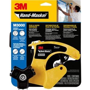 3M Hand Masker M3000 Tape Dispenser, Film & Tape, Applies Painter's Tape to Masking Film or Paper in One Continuous Application, Compact & Lightweight Design, Saves Time When Preparing For Painting