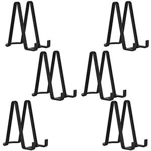 Plate Stands for Display - Plastic Easel Stand Plate Holder Display Stand Picture Frame Stand for Pictures | Photo|Decorative Plate |Dish | Tabletop Art - 6 inch-Black