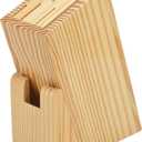 Wooden Knife Stand for Kitchen with 6 Knife Slot, 1 Sharpener Rod & Scissor Slot- Knife Holder for Kitchen- Knife Holder Stand-Knife Stand Without Knife, Large