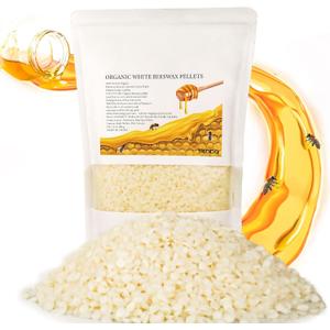 TRINIDa Beeswax Pellets 2LB(32 oz), 100% Organic White Bees Wax for DIY Candles, Beeswax for Candle Making, Skin, Body, Face, and Hair Care, Lotions, DIY Creams, Lip Balm and Soap Making Supplies