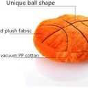 18'Basketball Plush Pillow Fluffy Durable Stuffed Football Throw Pillow Ball Sports,Ball Pillow Soft Durable Sports Toy Sofa Room Decoration Soft Sports Toy Gift (Orange)