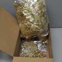 24Pcs Gold Glitter Poinsettia Christmas Tree Ornaments and Glitter Berries Stems, 16Pcs Christmas Artificial Flowers and 8 Pack Christmas Tree Picks for Wedding Holiday Decorations