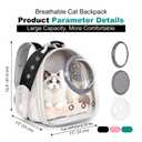Front Extension Cat Backpack Carrier, Pet Travel Backpack for Kitten and Small Dogs, Clear Bubble Window Space Capsule Astronaut Liked Portable Vet Visit Book Bag Airline Approved