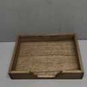 Wood Letter-Size Tray for Office Desktop Organizer - Wooden Front-Load Documents Tray for Mail, Paper, File, Magazine, Pen,Notebook Storage Paper Holder Trays Dark(DGTU-DK)