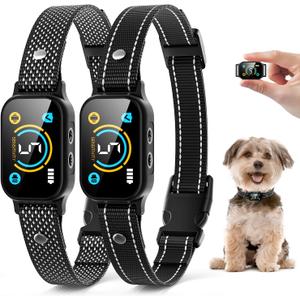 2 Pack Bark Collar for Small Dogs 5-15lbs, Medium, Puppy, Mini Dog, Rechargeable Smart Training Collar, Anti Barking Device with 5 Adjustable Sensitivity, Beep, Vibration