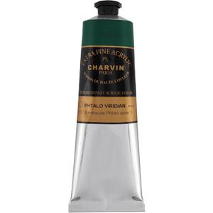 Charvin Extra Fine Professional Acrylic Paint - Phthalo Viridian, 60ml Tube, Triple-Milled, Lightfast Pigments, Open Stock Artist Acrylic Paints in Nature-Inspired Hues (2.02 Fl Oz (Pack of 1))