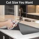 2MM Super Thick Large Silicone Mat, 23.6"x23.6" Silicone Mats for Kitchen Counter, Non-slip Heat Resistant Mat, Waterproof Countertop Protector Mats (Semitransparent)