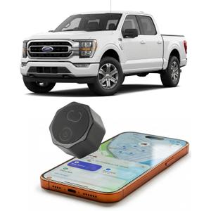 Air Tracker Tag Hidden Ultra Magnetic Finder for Vehicles, | No Monthly Fee | 5-Year Battery | Works with Apple Find My (iOS Only), for Car, Truck, Motorcycle, Equipment Single Black