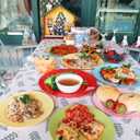 POSATE Plastic Plates Disposable 60 PCS, Heavy Duty 30 Dinner Plates 10.25" and 30 Dessert Plates 7.5" for Party, Red