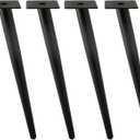 Oblique Furniture Leg 26 Inch, Slant Tapered Metal Coffee Table Legs 4pcs, Mid Century Modern Sofa Cabinet Feet Black for Home DIY Project