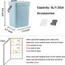 LALASTAR Small Trash Can with Lid, Compost Bin Indoor Kitchen Sealed Under Sink for Kitchen, Food Waste Bin for Countertop, Mountable Garbage Can for Bathroom, RV, 5L/1.3 Gal, Blue