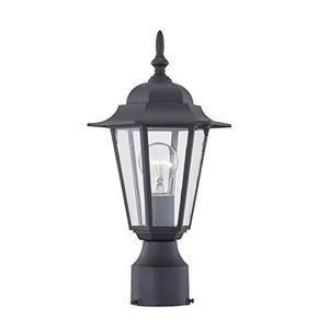 WISBEAM Outdoor Post Light, Pole Lantern, E26 Base 60W Max, Aluminum Housing Plus Glass, Wet Location Rated, ETL Qualified, Bulbs not Included, Black