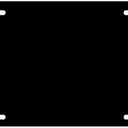 Blank Metal License Plate Solid Black 12" x 6" 0.025 Thickness