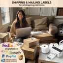 SL450 4x6 Shipping Label in 1 Roll (450 Pages per roll) Support Arkscan Label Printers, Compatible w/Zebra LP2844, Zp-450, Zp-500, Zp-505 and Other Brands, It's Designed for Direct Thermal, White.