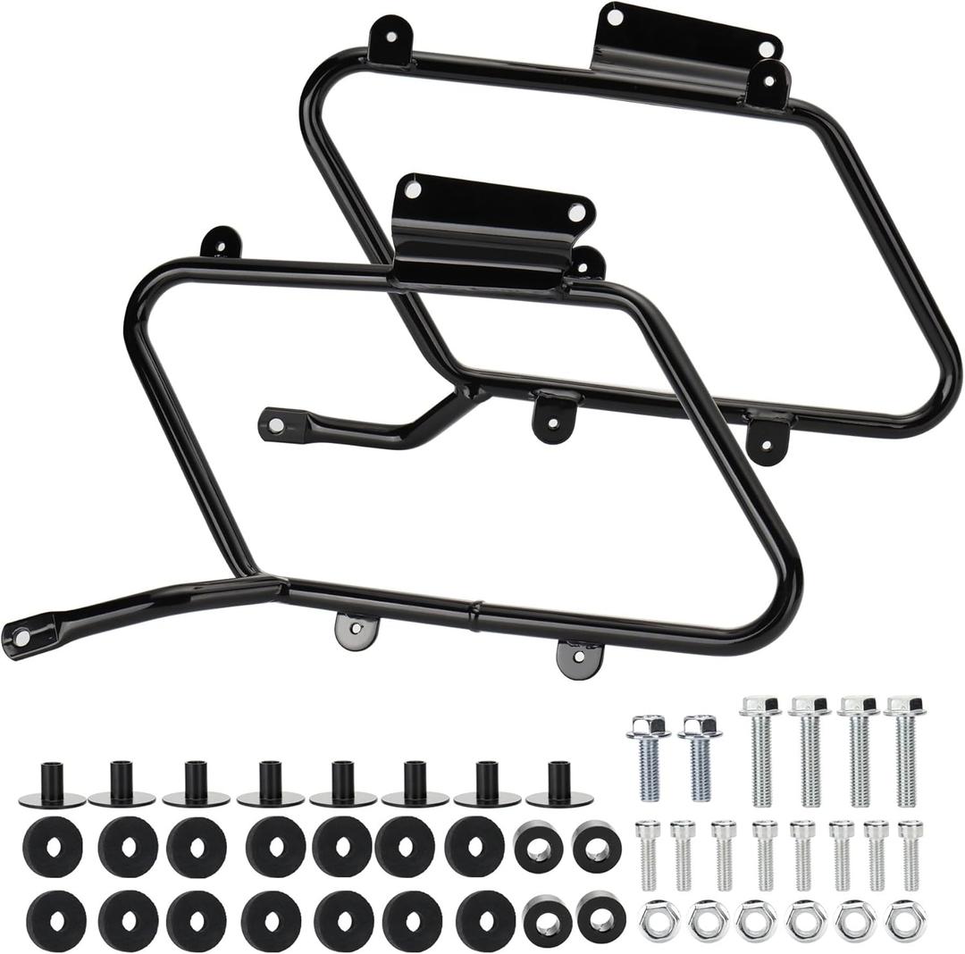 MoKitDora Saddlebag Mount Bracket Stays Kit for 2014-2015 Valkyrie GL1800C and GL1800CA, Black