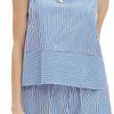 EXLURA Womens 100% Cotton Two Piece Sets Summer Outfits Casual Sleeveless Tank Top Matching Shorts Sets Beach Vacation Resort, Large