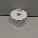 MEEDEE Ivory Velvet Ribbon with Gold Back 2.5 inch 10 Yards Double Sided Christmas Wired Ribbon for Christmas Tree Decoration, Baskets, Wreaths, Holiday Projects, Wedding Decor and Accents