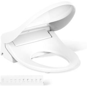 Kohler PureWash E880 Round-Front Bidet Toilet Seat With Remote, Warm Water, Quiet-Close Lid Prevents Slamming, Easy Installation with Quick-Release, Self-Cleaning Wand, Adjustable Water Pressure