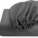 Top Split Flex Head King Fitted Sheet Only for Sleep Number Bed Fits Deep Pocket Mattresses 1800 Thread Count (Gray)