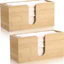 2 Pack Brown Paper Towel Holder Countertop, 10.8 5 Inch Acrylic Napkin Dispenser, Paper Towel Dispenser for Z-fold C-fold MultiFold Trifold-Bathroom Toilet Kitchen 