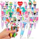24 Pcs 4 in 1 Multicolor Ballpoint Pens, Mini Compact Ink Pens Bulk for Party Favor, Easter Basket Stuffers, Office Supplies, Goodie Bags Stuffers (Assorted Style)