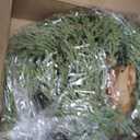 Suncalla 6 Christmas Kitchen Cabinet Wreaths with Velvet Ribbon Bell Mini Christmas Hanging Cabinet Doors Wreath Decorative for Farmhouse Kitchen Window Holiday (Brown)