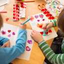 2 x Winlyn 480 Pcs Valentine's Day Heart Stickers Bulk Self-Adhesive Glitter Hearts Shaped Foam Stickers Embellishments in Red Pink White Valentine Arts and Crafts for Kids Scrapbooking Cards Gift Dcor