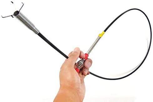 DR.PEN Flexible Grabber Claw Pick Up Reacher Tool (Drain Clog Remove Tool), With 4 Claws Bendable Hose Pickup Reaching Assist Tool for Litter Pick, Home and Kitchen Sink, Drains, Toilet (63 inch)