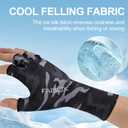 Fly Fishing Gloves Men Sun Sleeves Fingerless UPF Camo Quick-Drying UV Sun Protection for Kayak Rowing Adults Women (Small)