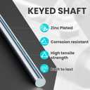 Hicarer 2 Pcs 1 in Round Keyed Shafting Keyed Shaft, Keyway: 1/4" x 9/64", 3ft Length, 1045 Carbon Steel