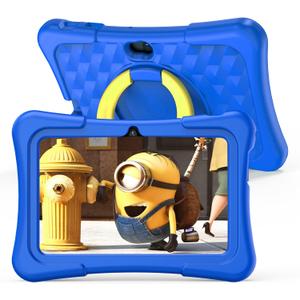 PRITOM 7 inch Tablet for Kids with Solid Case, Kids Tablets 32GB with Parental Control, Pre-Installed Free APPs Games, Educational Toddler Tablet WiFi, Bluetooth, Camera, YouTube Kids