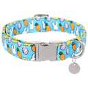 UP URARA PUP Easter Dog Collar, Cotton Easter Egg Collar for Puppy Girl Boy Dog or Cat, Easter Gift Rabbit Dog Collar, Cute Carrot Pet Dog Collar with Metal Buckle, L