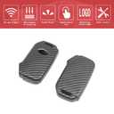 Smart Key Fob Case Cover Compatible with KIA CEED CERATO Forte NIRO SELTOS Sorento Soul SPORTAGE Telluride 3 4 Button Keyless Black Carbon Fiber Pattern ABS Silicone Rubber Night-Luminous Red