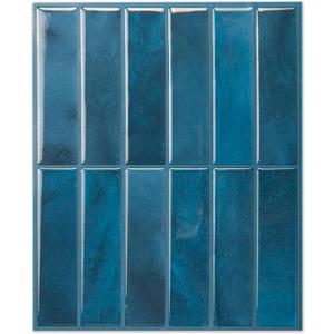 LONGKING 10-Sheet Blue Peel and Stick Backsplash Tiles for Kitchen Wall, Kitchen Backsplash Tiles, Wall Tile, Waterproof Back Splash Stick on Tiles for Bathroom
